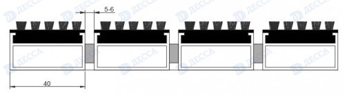 Алюминиевые грязезащитные решетки BK40 H26 (Щетка)
