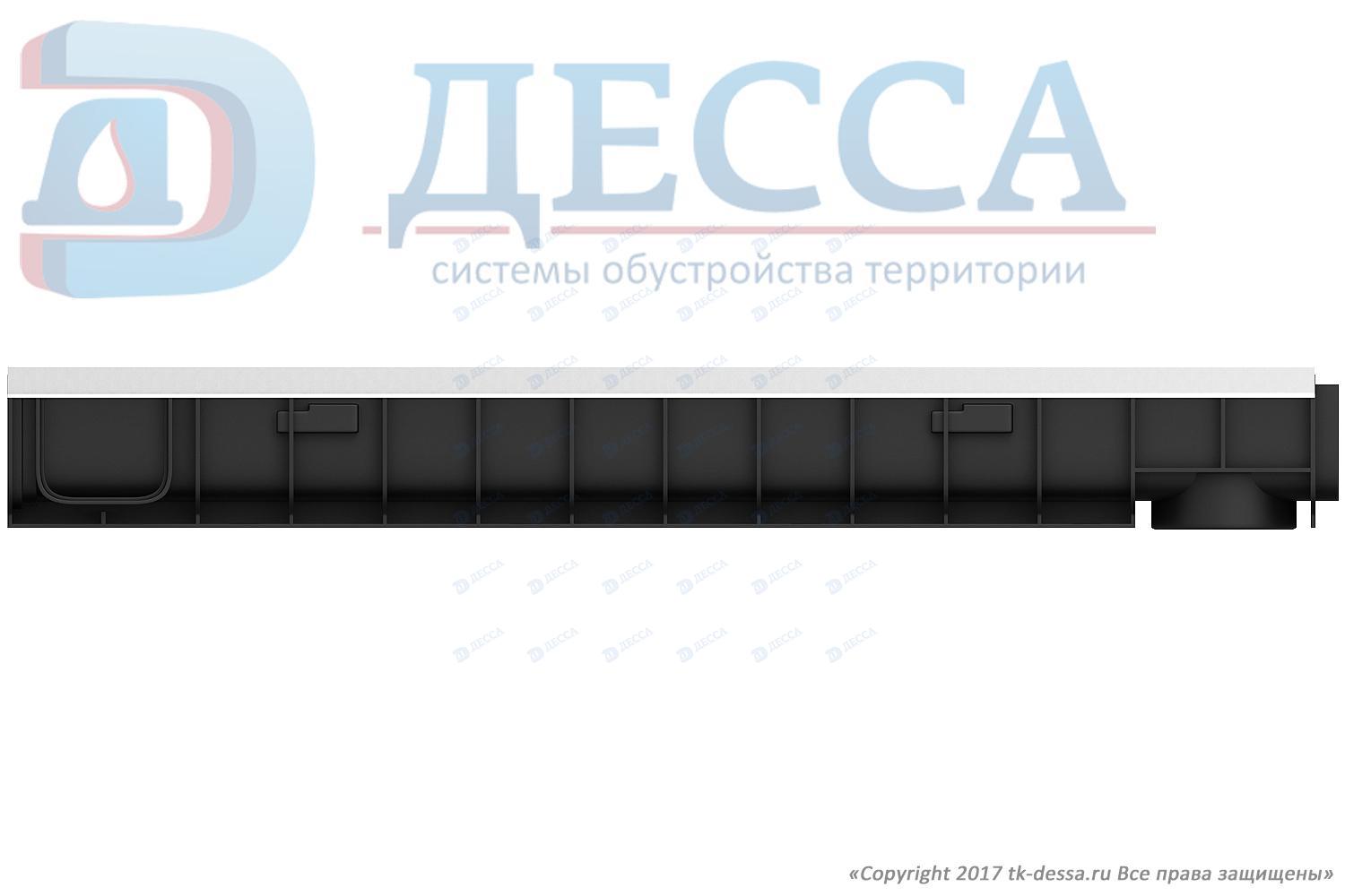 Лоток водоотводный -10.14,5.12- пластиковый (усиленный)